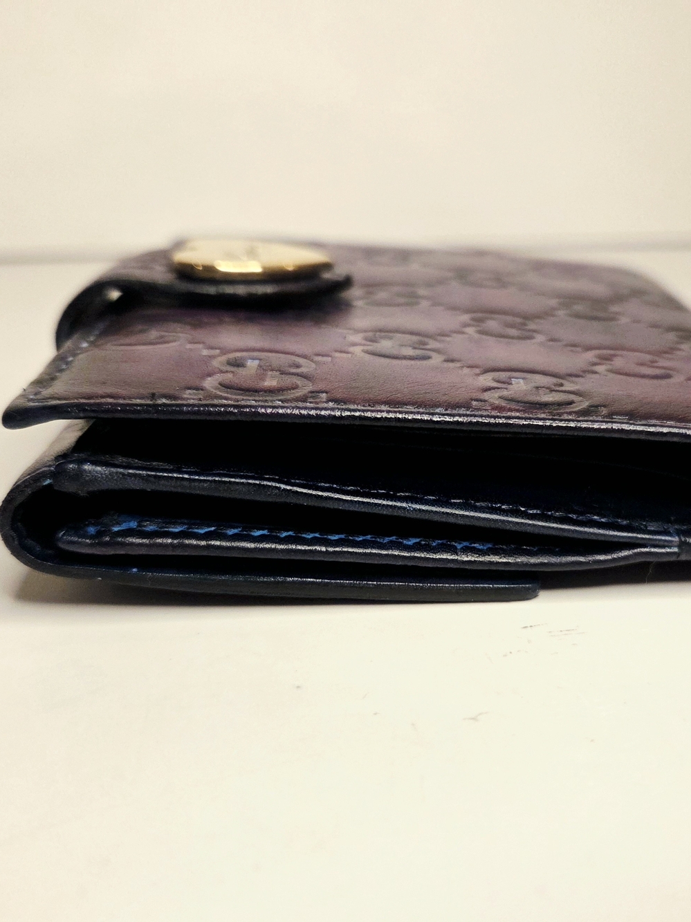 Vintage Gucci Wallet Purple Heart GG Y2K Leather Bifold Authentic with COA - Picture 6 of 15